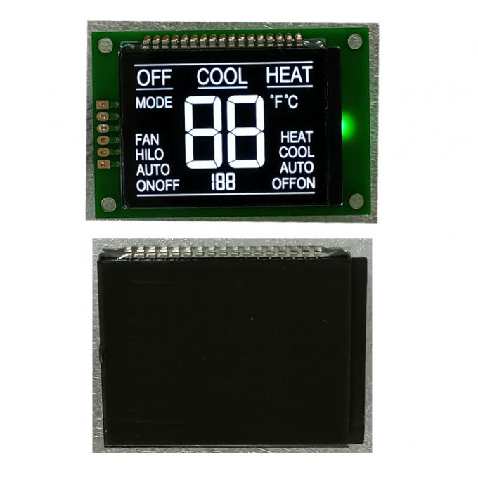 Customized 4 Digits VA LCD Display with White LCD Display for Room Temperature Thermostat -20° to +70° Degree 2