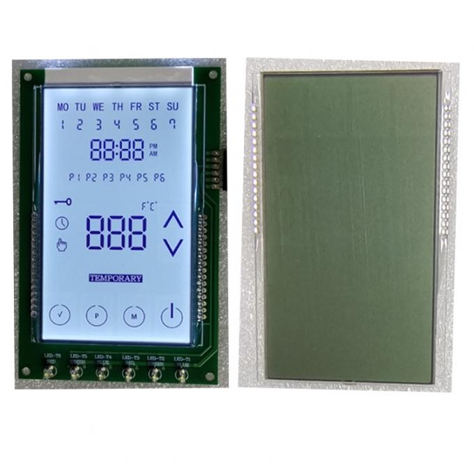 Customized FSTN Type LCD Display Module with Touch Panel for Thermostat, Operating Temperature -30~+80℃, RoHS Compliant 2